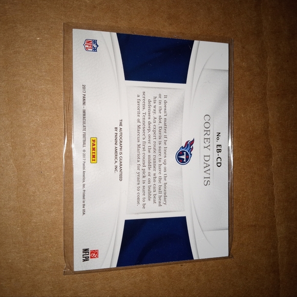 Corey Davis x2 Immaculate/#7 pick 1st round 2017!! - Picture 7 of 12